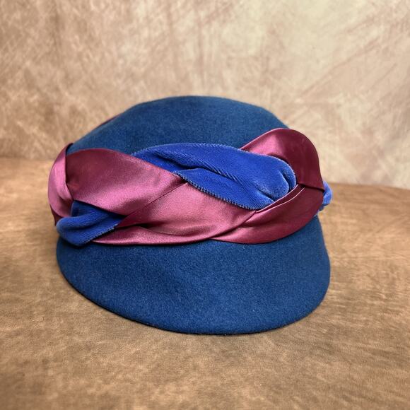 Elegant Blue and Pink Women's Hat - Picture 12 of 12